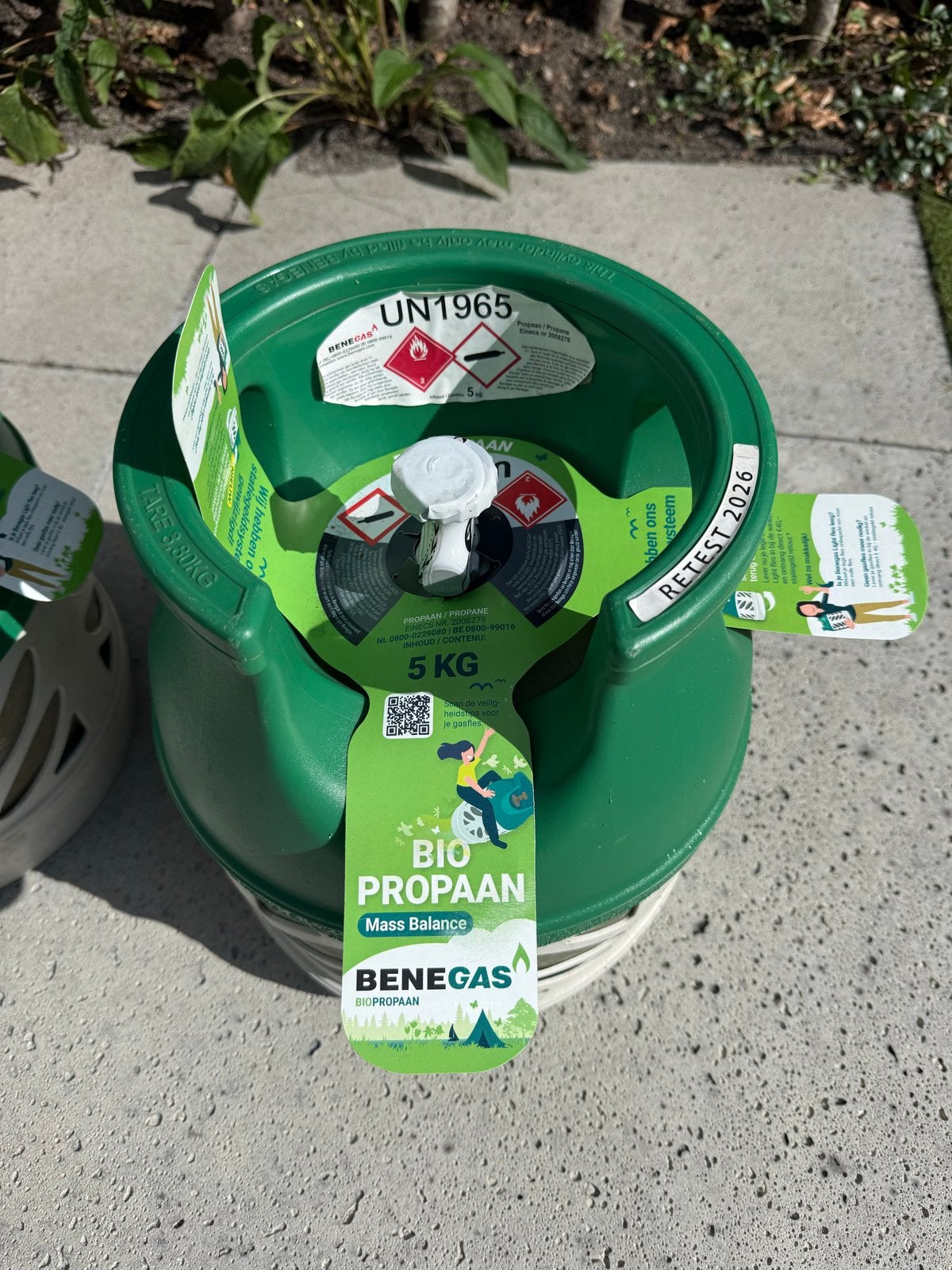 Benegas Bio Propaan Gasfles 5 kg - Ongebruikt & Verzegeld, Ophalen, Nieuw, Gas