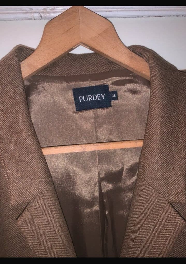 Purdey wollen jas maat 38, Kleding | Dames, Ophalen of Verzenden, Zo goed als nieuw, Maat 38/40 (M), Bruin
