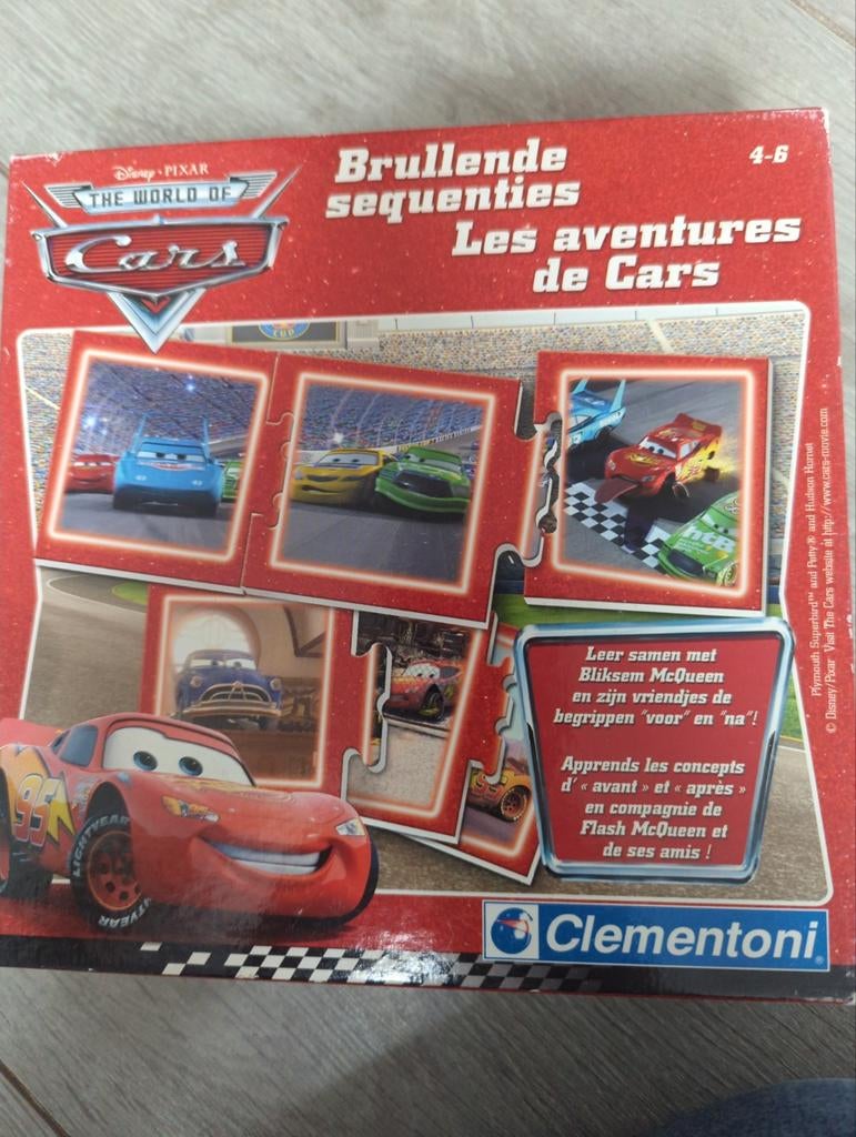 Disney Pixar Cars Sequentiespel Clementoni, Ophalen of Verzenden, Meer dan 50 stukjes, Gebruikt, 4 tot 6 jaar