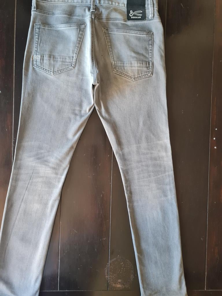 ZGAN DENHAM RAZOR SLIM FIT STRETCH JEANS SIZE 32/34, W32 (confectie 46) of kleiner, Ophalen of Verzenden, Zo goed als nieuw, Grijs