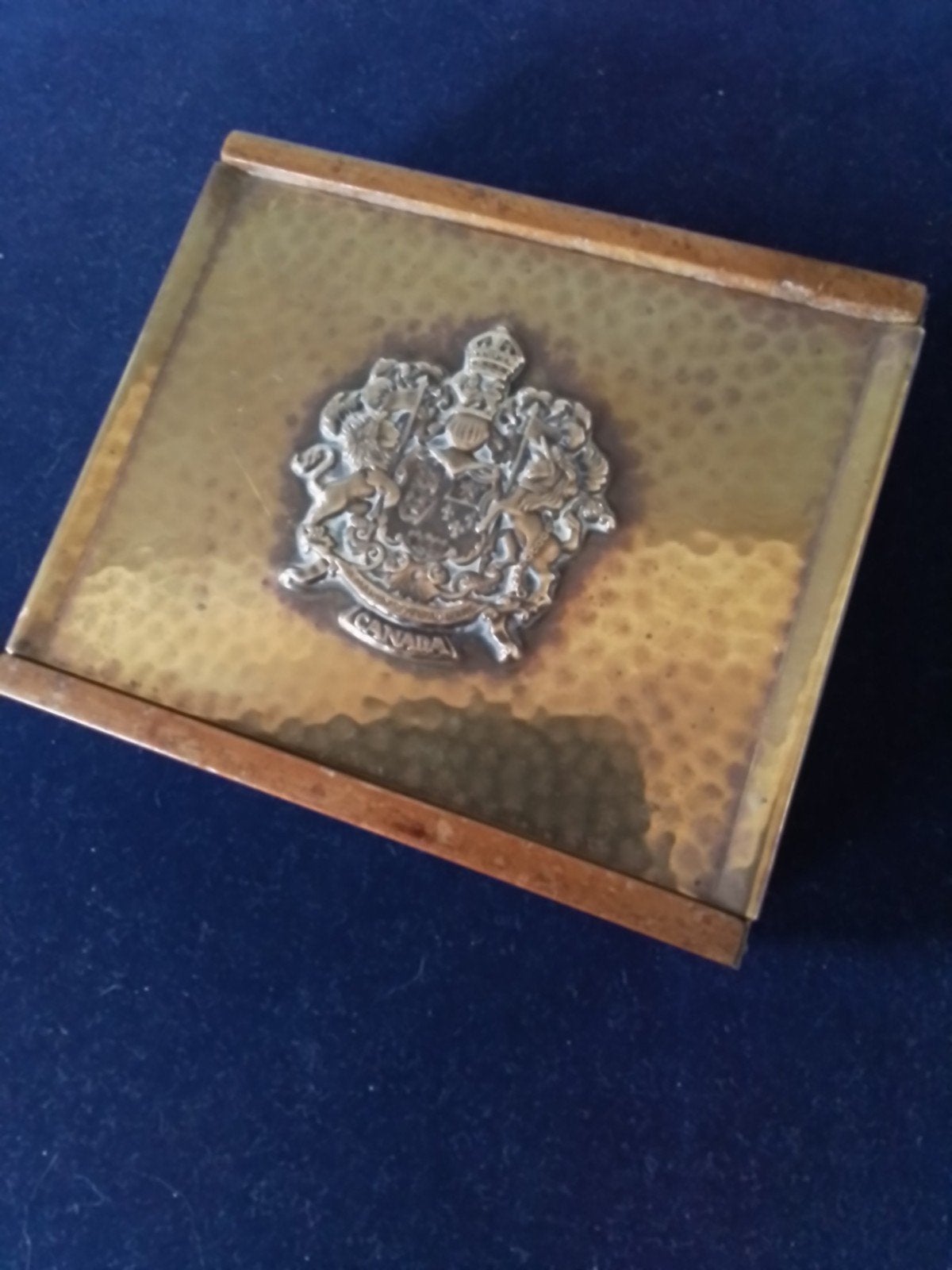 Mooi geel koperen(sigaretten)bakje, Ophalen of Verzenden, Landmacht, Nederland