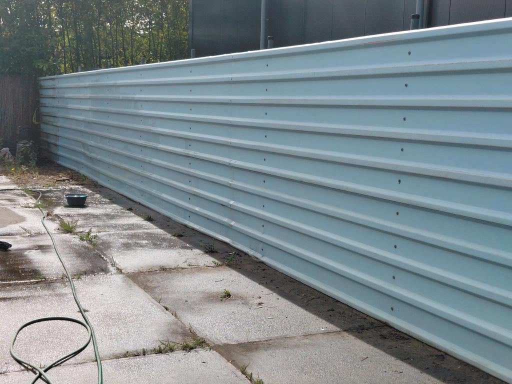 Damwand schutting 50 mtr x 1.9 met palen en schroeven, Ophalen, 1 tot 2 meter, 6 meter of meer, Nieuw