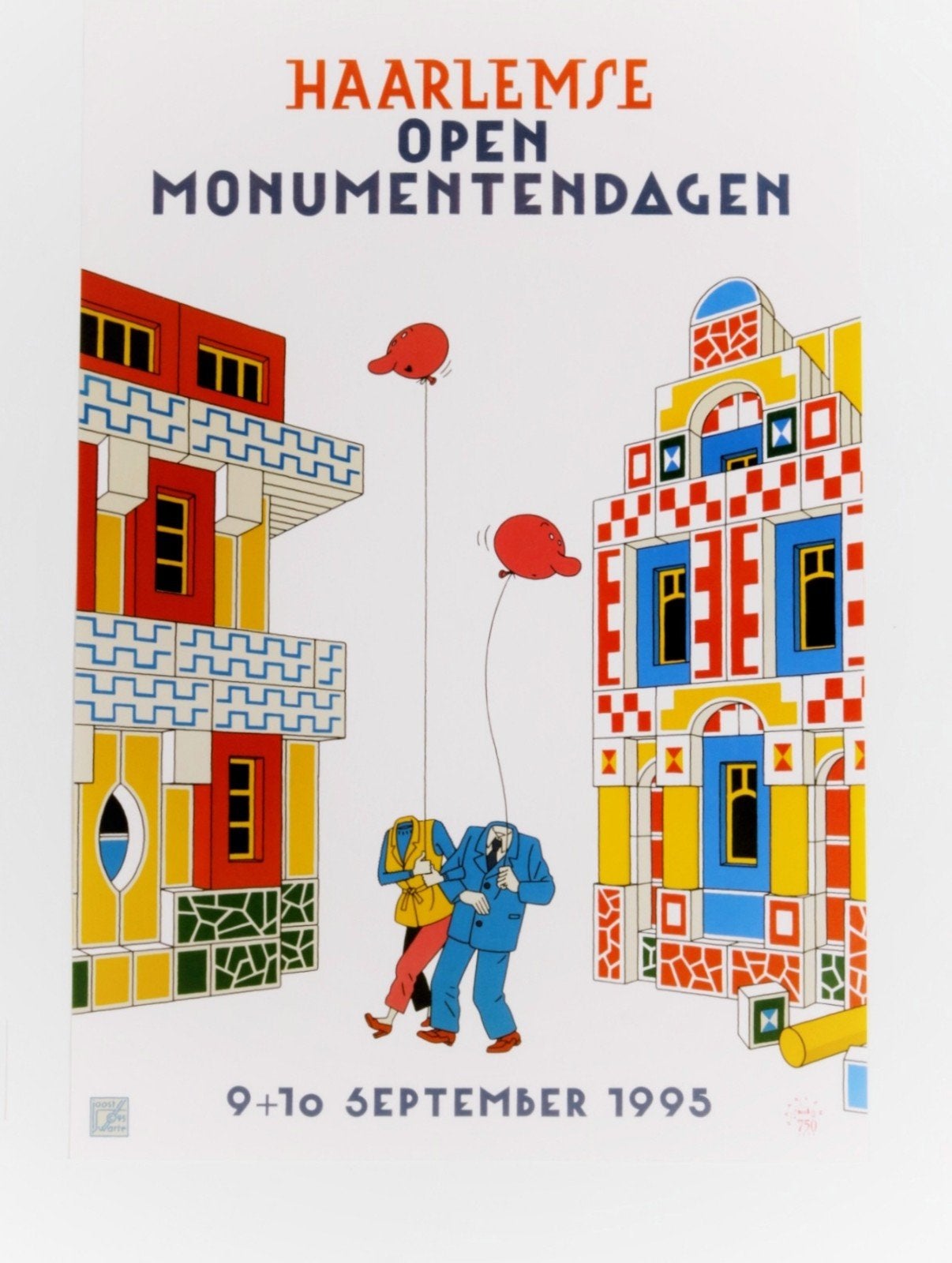Joost Swarte "Haarlemse Open Monumenten dagen" '95, Europa, Ophalen of Verzenden, Zo goed als nieuw, Joost swarte