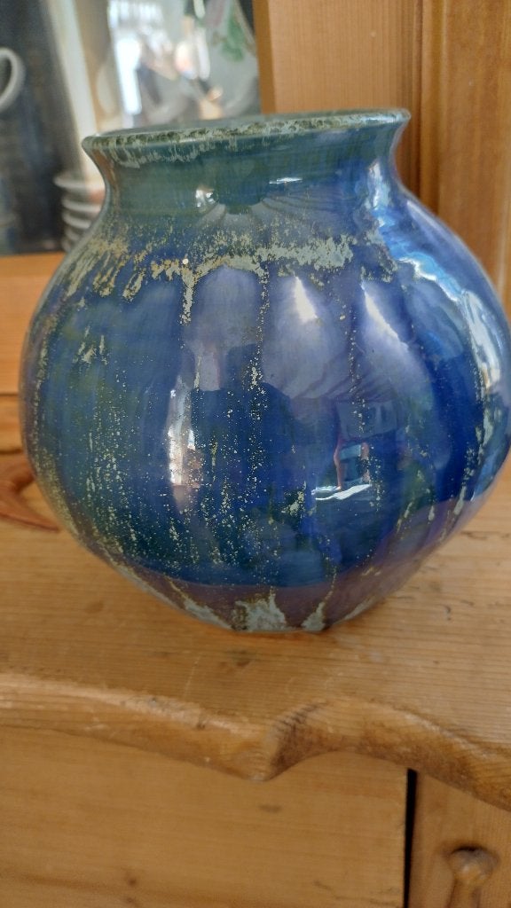 Keramiek vaas ellen B gesigneerd 15 cm, Ophalen of Verzenden
