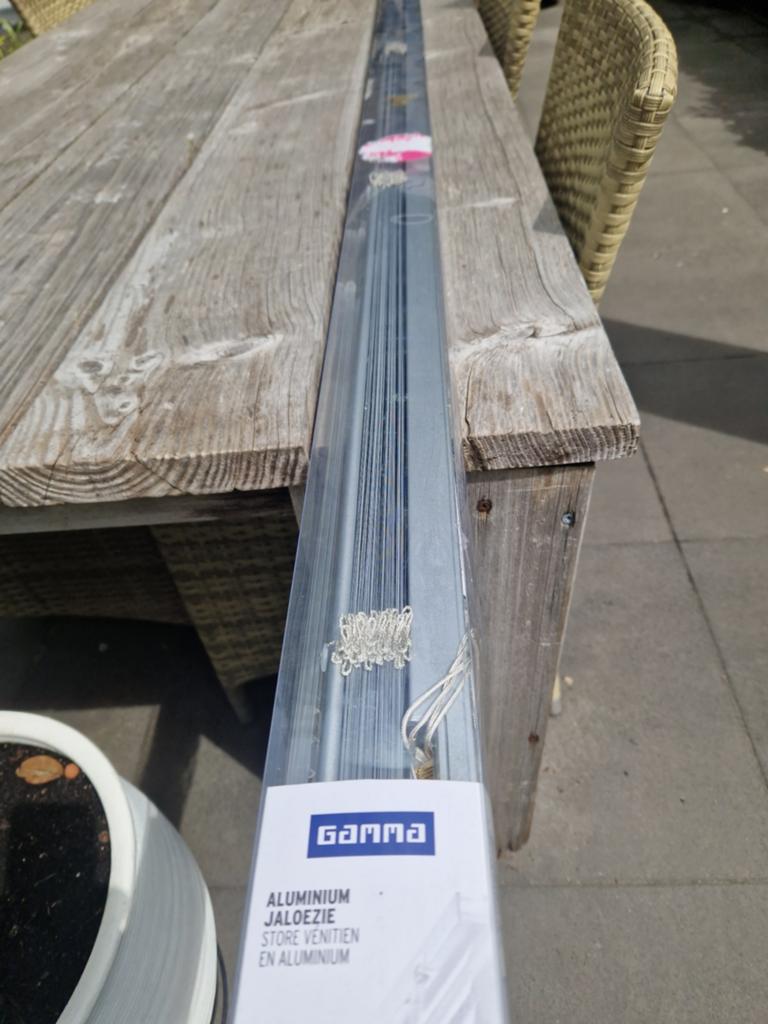 NIEUW in verpakking,aluminium jaloezie,bxh 240x180 cm,25 mm, Ophalen, Nieuw, Grijs