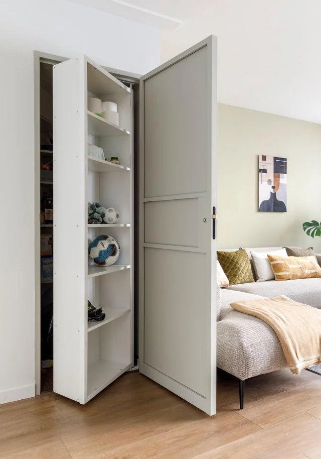 Kast in kast voor in trapkast deur inclusief scharnier, Huis en Inrichting, Met plank(en), Gebruikt, 150 tot 200 cm, 25 tot 50 cm