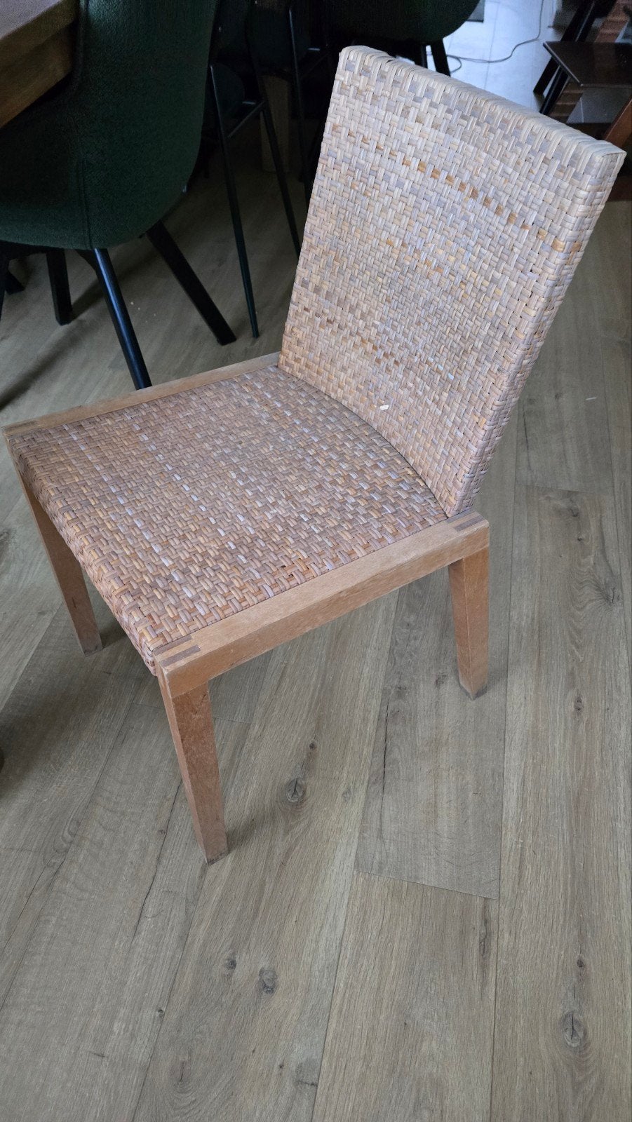 4 Rotan stoelen met houten frame, Gebruikt, Overige kleuren, Vier, Hout