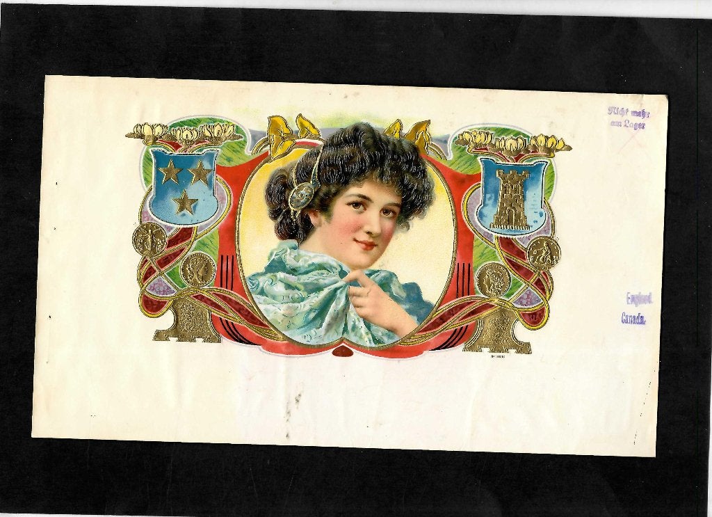 zonder naam  etiket  13008, Ophalen of Verzenden, Gebruikt, Sigarenbandjes
