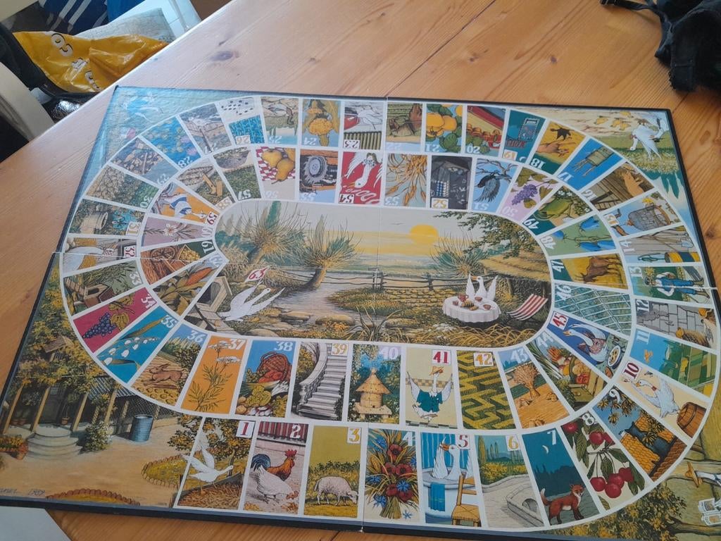 Reuze ganzenbordspel ganzenbord compleet groot 50 x 70 cm, Hobby en Vrije tijd, Gezelschapsspellen | Bordspellen, Ophalen of Verzenden