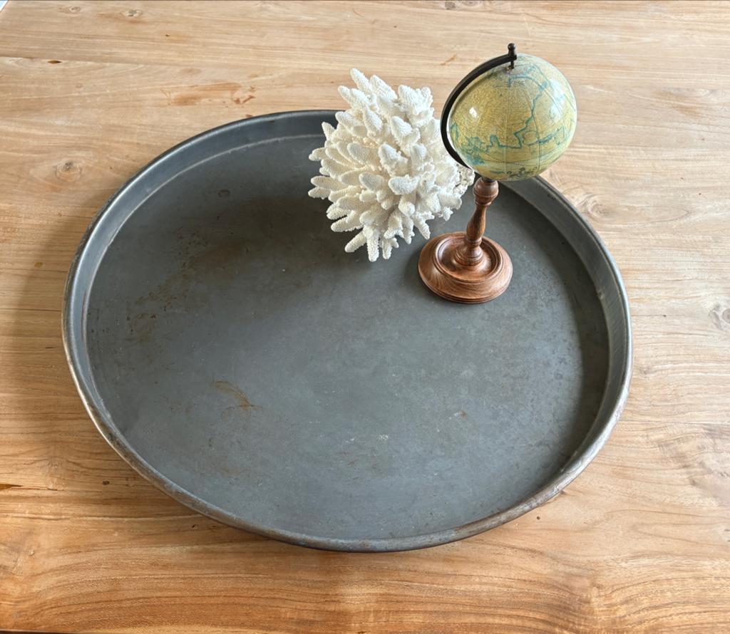 Groot rond dienblad One World Interior - 55 cm, Ophalen, Gebruikt, Rond, Metaal