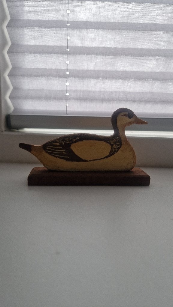 Houten Zeekoet Beeldje - Handgemaakt, Minder dan 20 cm, Handgemaakt, Ophalen of Verzenden, Beeld