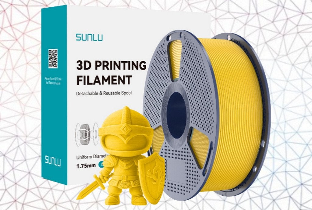 SUNLU 3D filament PLA+ 1.75mm 1kg Levendig Geel, Computers en Software, Ophalen of Verzenden, Nieuw, Filamentrollen