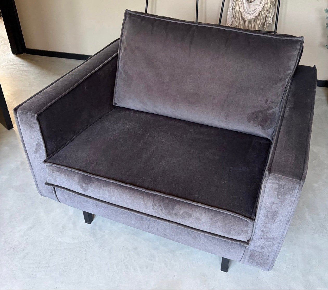 Rodeo fauteuil / fauteuil met hocker ZGAN, Huis en Inrichting, Minder dan 75 cm, Zo goed als nieuw, 75 tot 100 cm, Stof