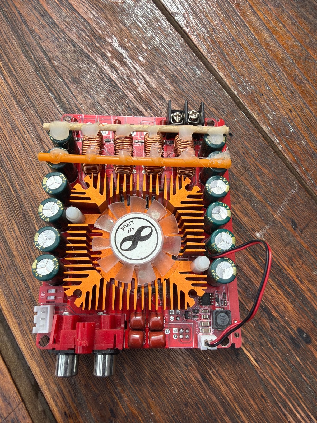 Versterkerbord met koellichaam en ventilator, Gebruikt, 60 tot 120 watt, Stereo, Ophalen
