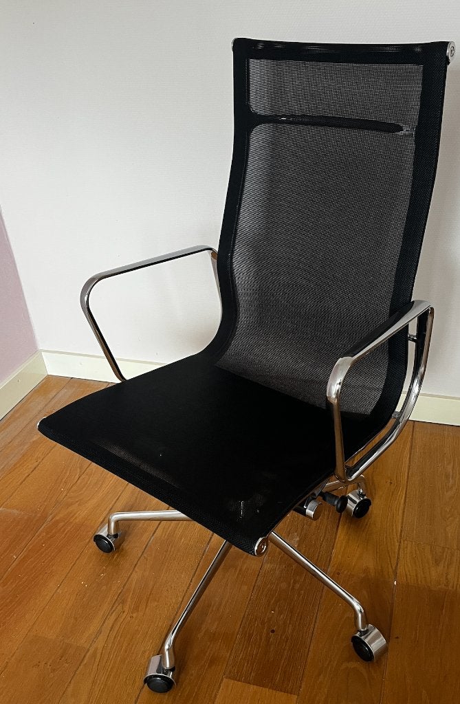Design bureaustoel Vitra Eames look, Ophalen, Zwart, Zo goed als nieuw, Bureaustoel