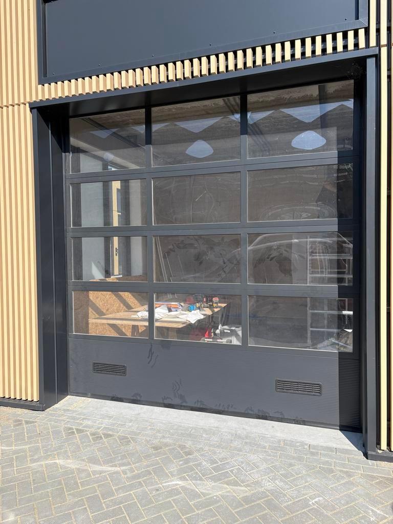 Overheaddeur Garagedeur Elektronische Bediening Glaspanele, Doe-het-zelf en Verbouw, Ophalen, Garagedeur, 120 cm of meer, 215 cm of meer