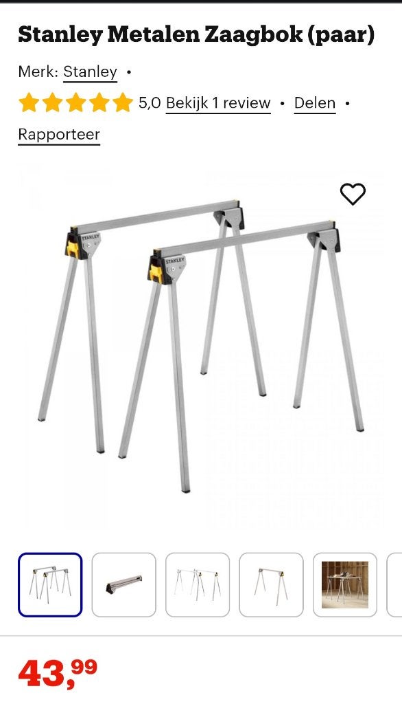 Stanley metalen zaagbok (paar), Ophalen, Zo goed als nieuw, Overige metalen