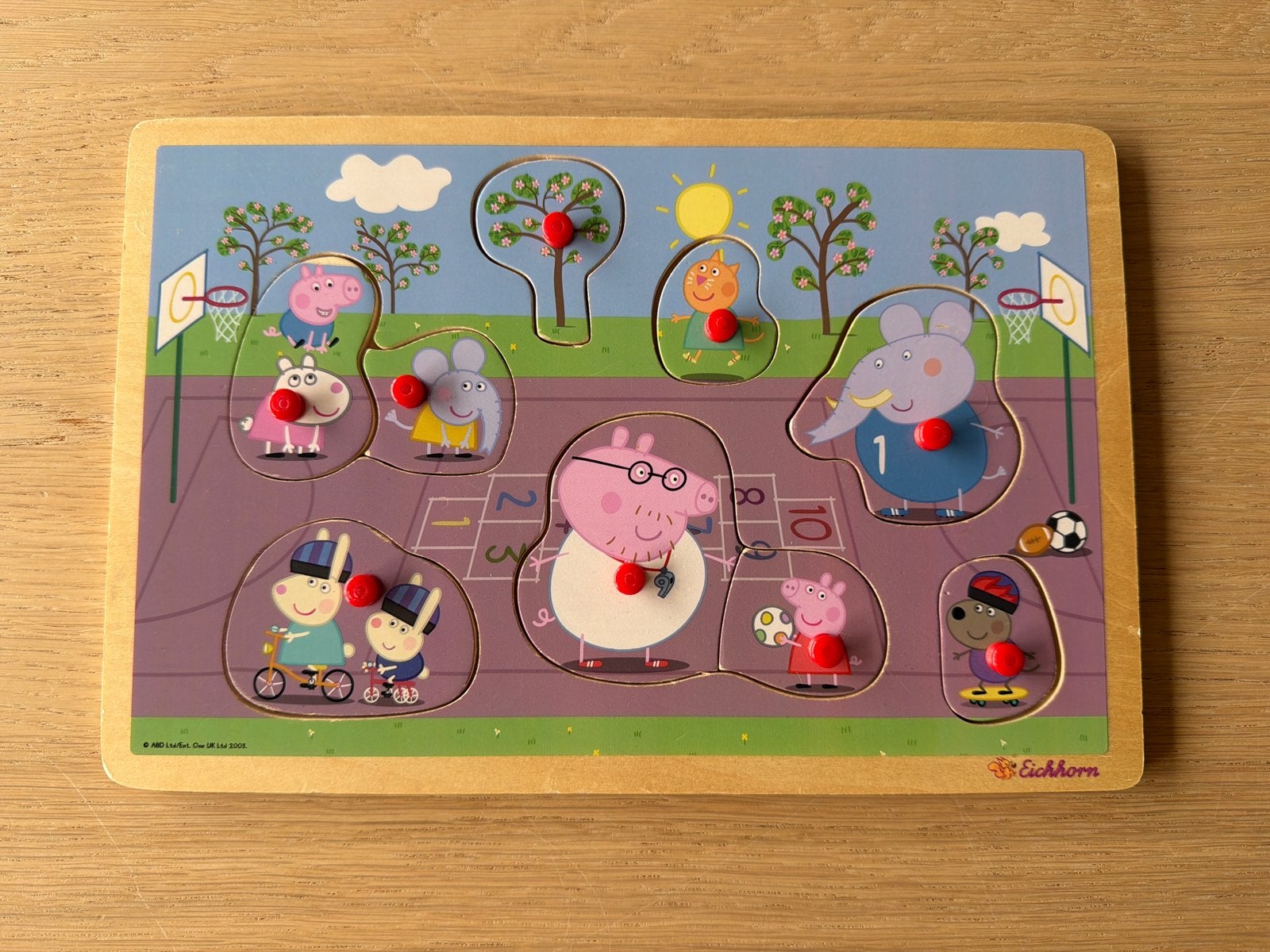Houten Peppa Pig Puzzel - Eichhorn, Ophalen, Gebruikt, Van hout, Minder dan 10 stukjes