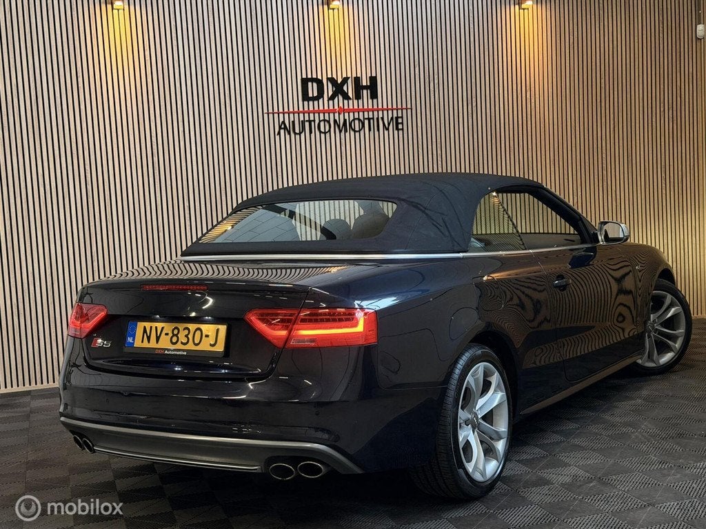 Audi S5 Cabrio 3.0 TFSI Quattro 333pk APK-4/2027 MEMORY KEYL, Auto's, Audi, Automaat, Euro 5, Gebruikt, Zwart