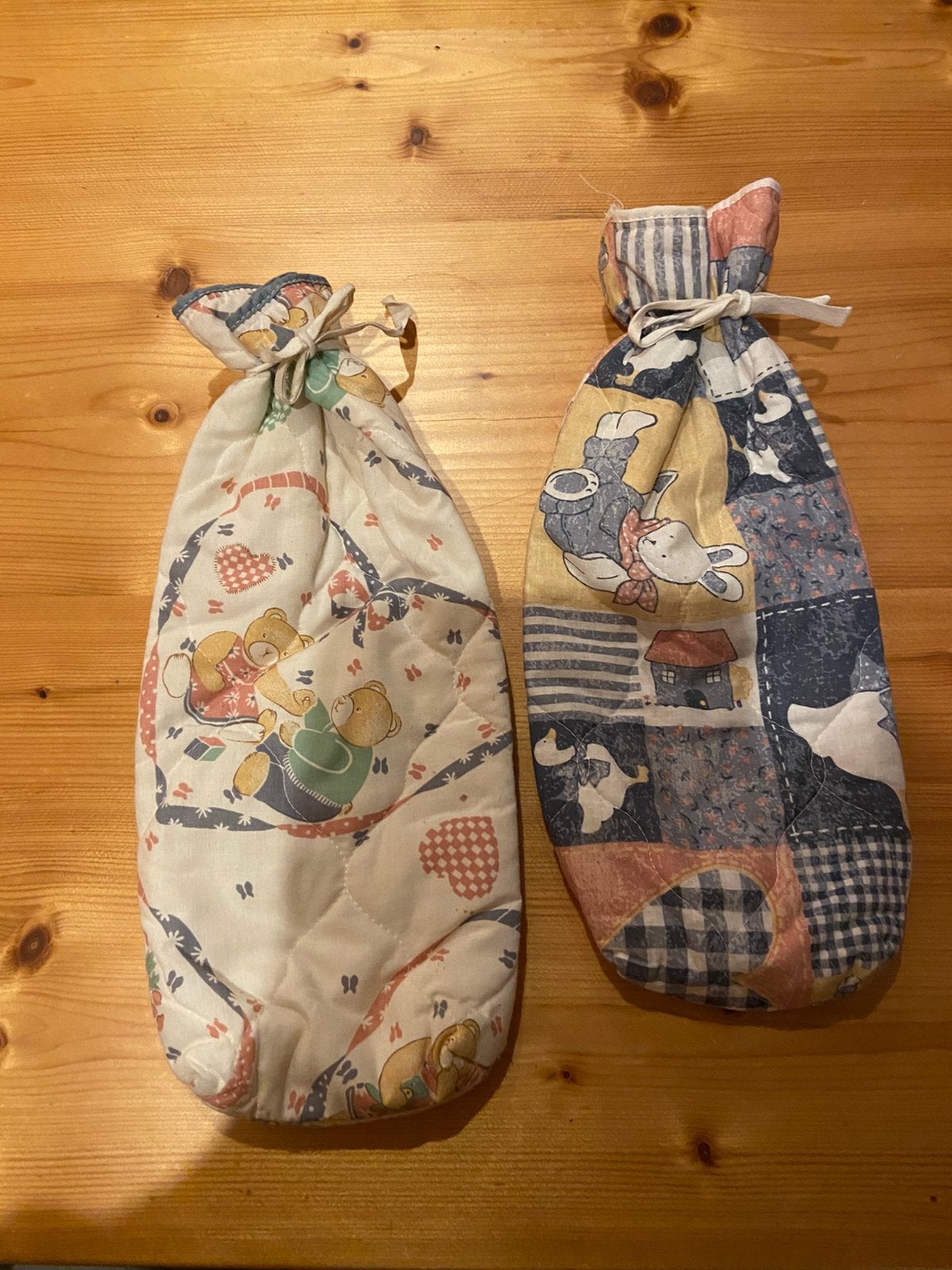 2 kruikzakken beertje en eendje, Ophalen of Verzenden, Zo goed als nieuw, Overige typen