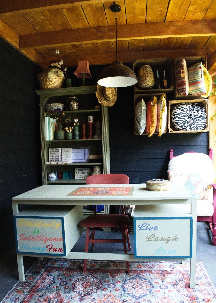 Bureau, Huis en Inrichting, Bureaus, Ophalen, Hout, Schoolbureau, Zo goed als nieuw