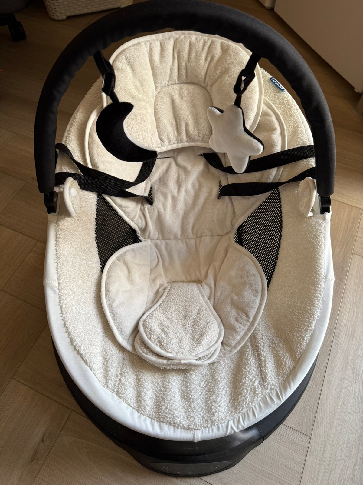 Luvion baby swing, Overige merken, Gebruikt, Schommelstoel, Met gordel(s) of riempje(s)