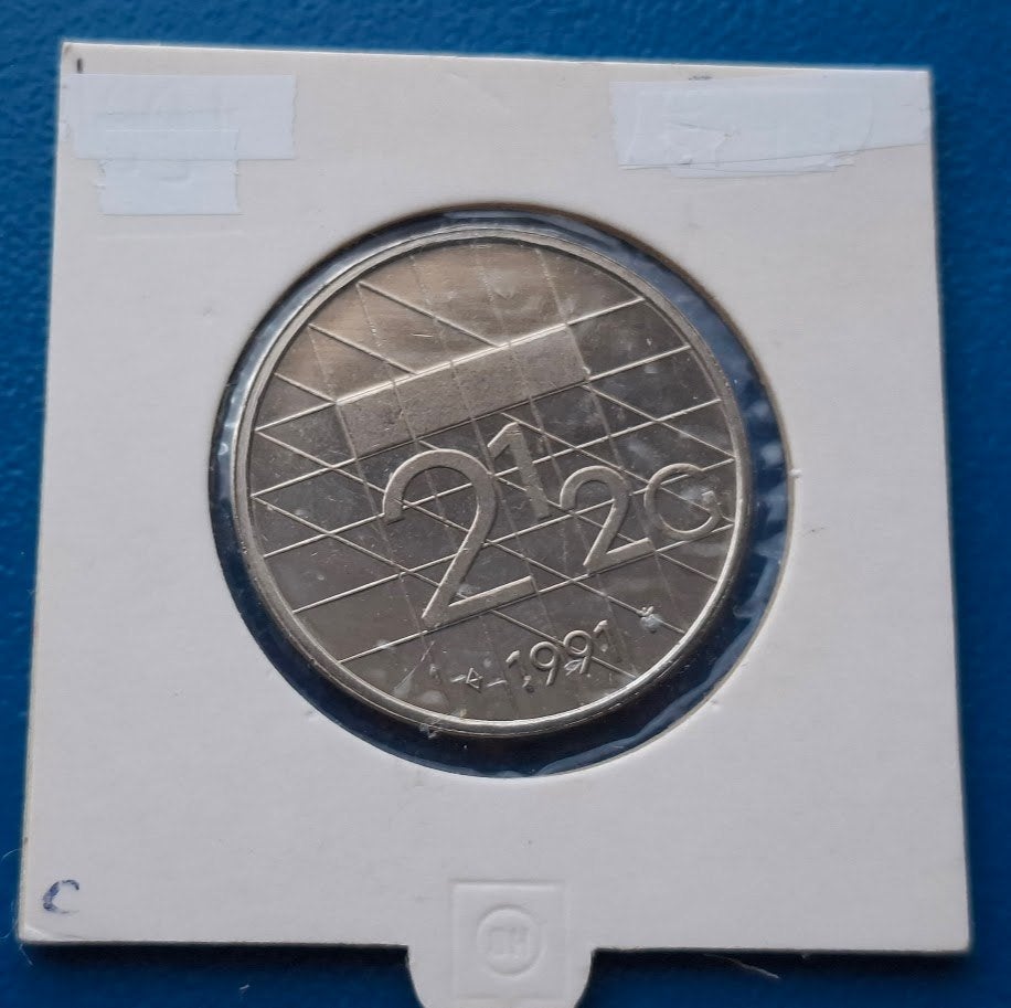 Nederland 2 1/2 gulden 1991 UNC - Beatrix*, Ophalen of Verzenden, Koningin Beatrix, 2½ gulden, Losse munt