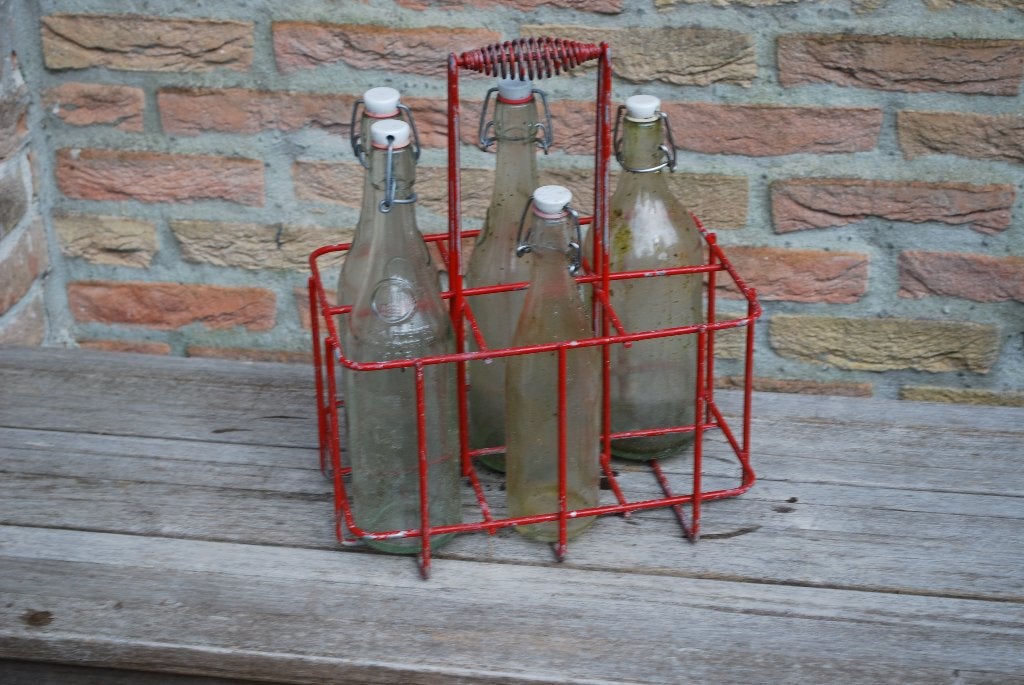 Flessenrek metaal, Antiek en Kunst, Curiosa en Brocante, Ophalen