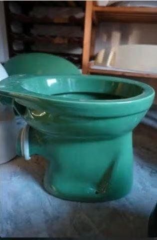 vintage toilet wc + spoelbak Villeroy Boch vloermodel 70er, Ophalen, Zo goed als nieuw, Steen, Toilet
