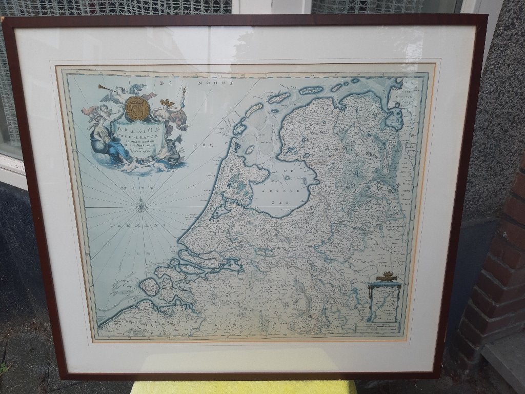 Nederland Belgium Foederatum 1700 De Wit, Boeken, Atlassen en Landkaarten, Voor 1800, Landkaart, Nederland, Ophalen