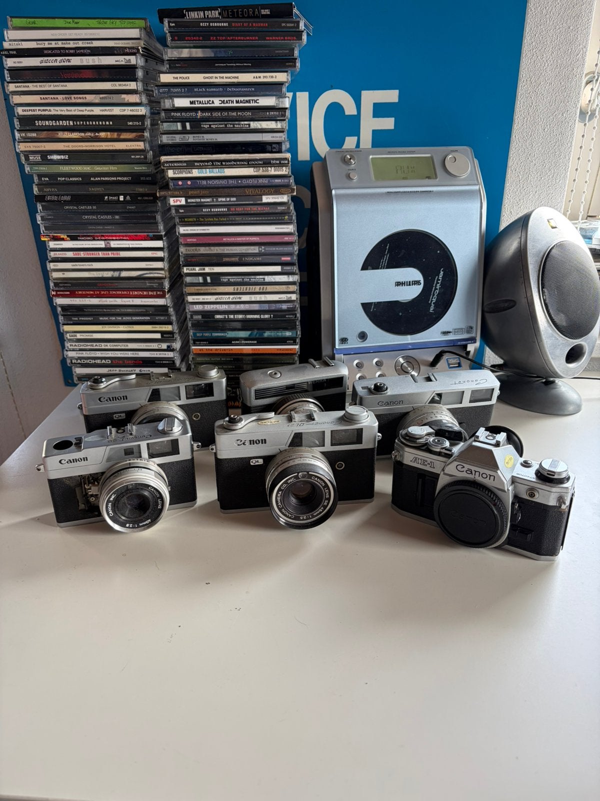 Lot vintage analoge camera’s, Ophalen of Verzenden, Niet werkend, Compact, Canon