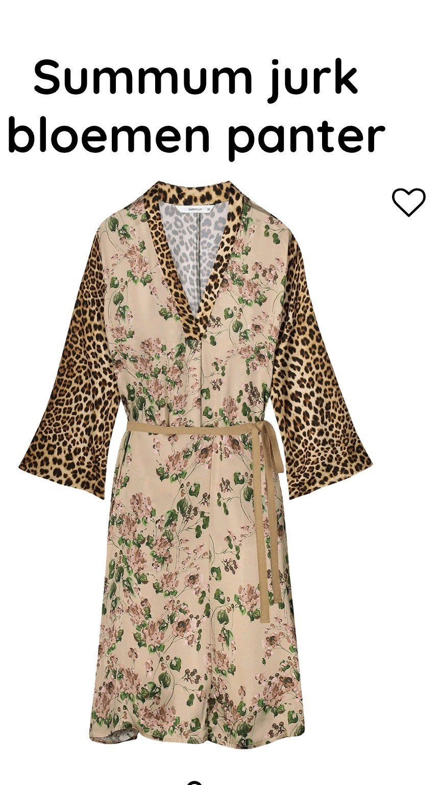 Zomerjurk Summum bloemen en panterprint., Summum Woman, Overige kleuren, Nieuw, Ophalen of Verzenden