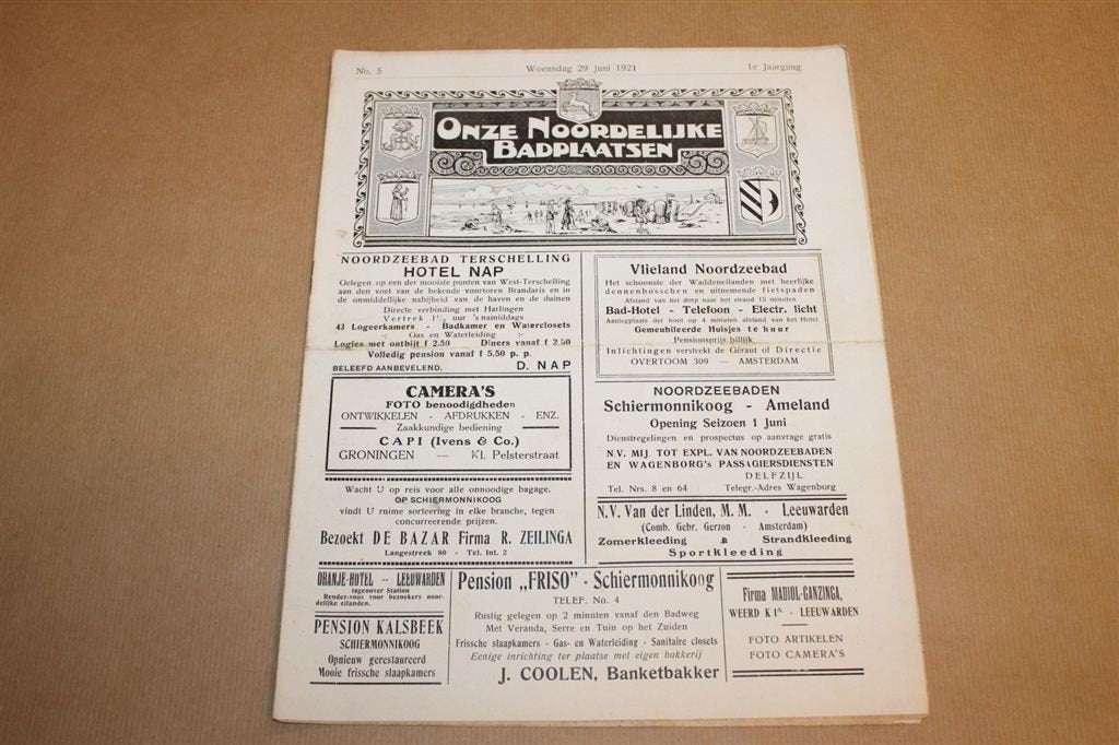 Magazne - Onze Noordelijke badplaatsen - No. 5 - 1921 !!, Ophalen of Verzenden, 1920 tot 1940, Knipsel(s)