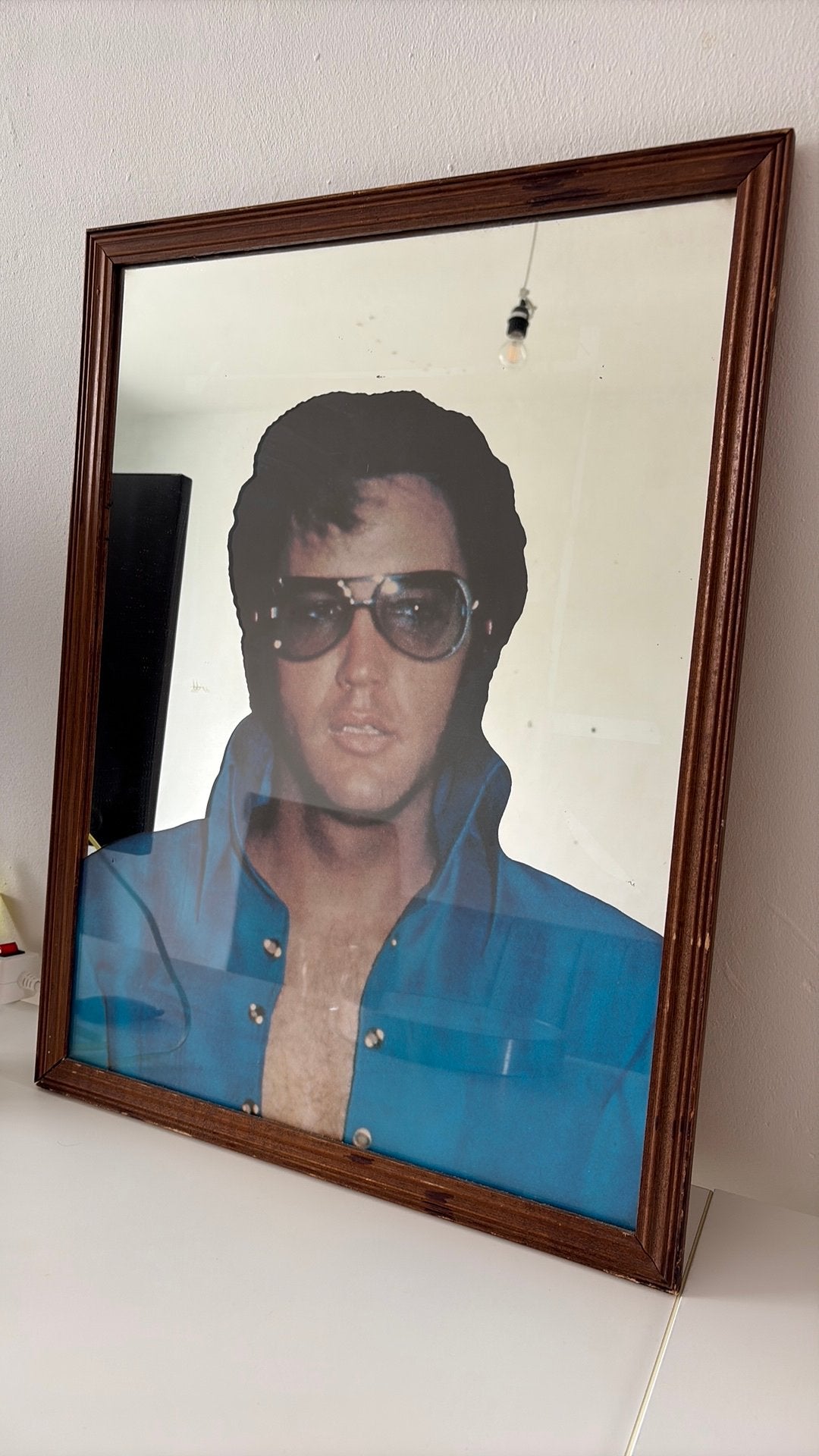 Legendarische vintage Elvis spiegel, Ophalen, Gebruikt, Poster, Artwork of Schilderij