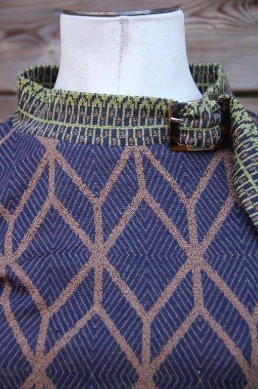 Tuniek blauw/ brons/ kaki Ana Alcazar mt 36 winter Vaste pr, Kleding | Dames, Blauw, Ophalen of Verzenden, Zo goed als nieuw, Maat 36 (S)