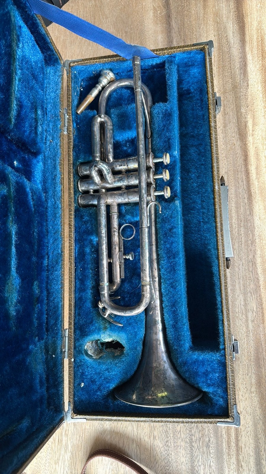 Yamaha YTR-23S verzilverde trompet - inclusief koffer, Muziek en Instrumenten, Blaasinstrumenten | Trompetten, Ophalen, Gebruikt