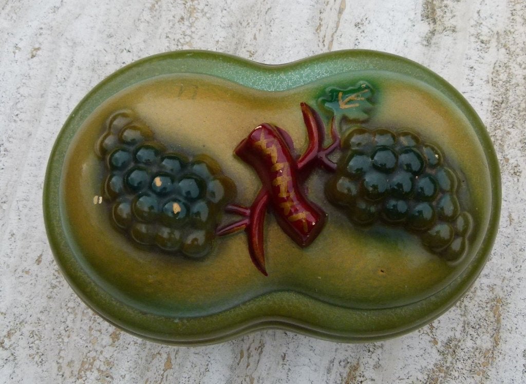 Klassieke Koekjes Pot met Druiven Deksel, Antiek en Kunst, Ophalen of Verzenden