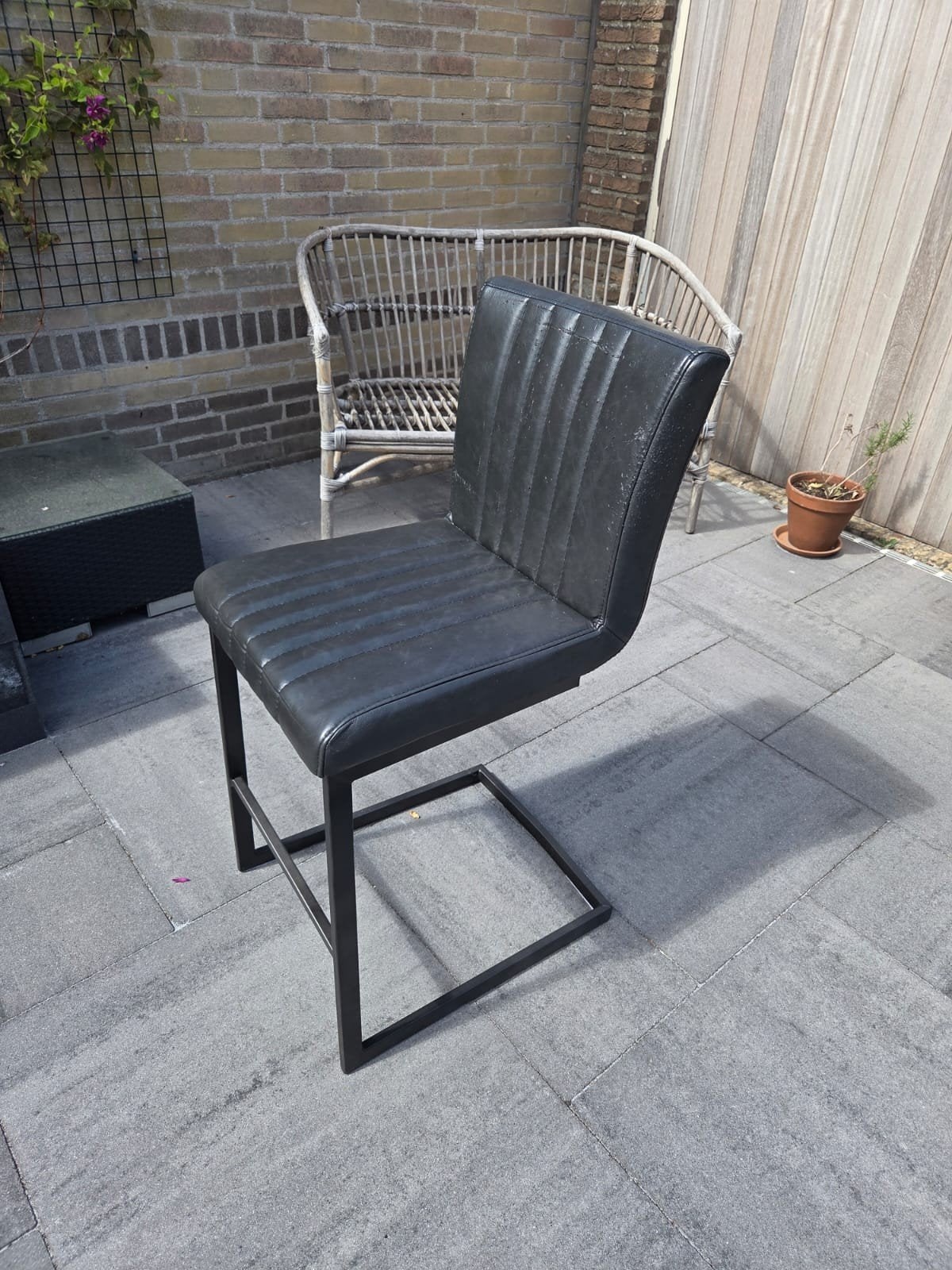 4x barkruk antraciet/zwart (beschadigd), Ophalen, Gebruikt, Met voetsteun, 60 tot 90 cm