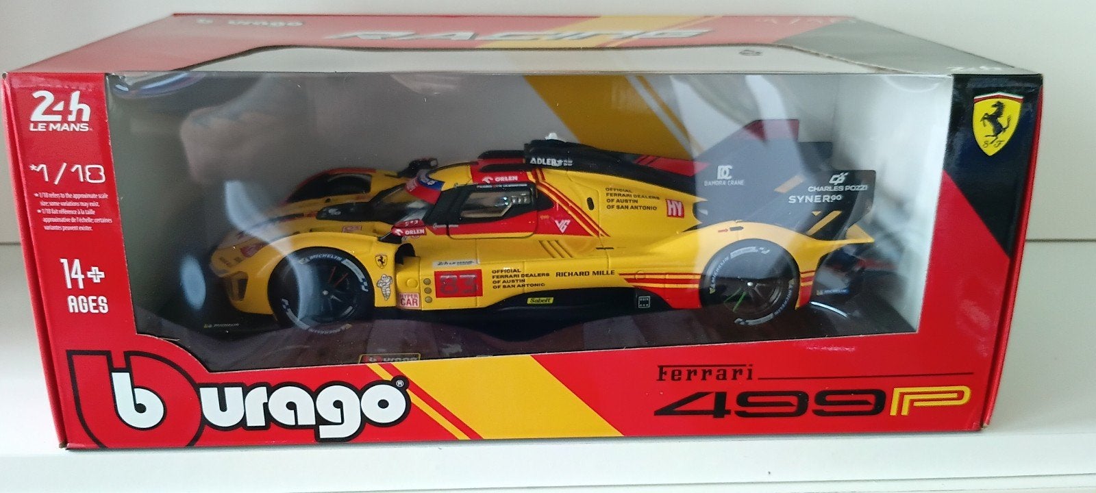 Ferrari 499P Le Mans  Bburago., Hobby en Vrije tijd, Modelauto's | 1:18, Ophalen of Verzenden, Nieuw, Auto, Bburago