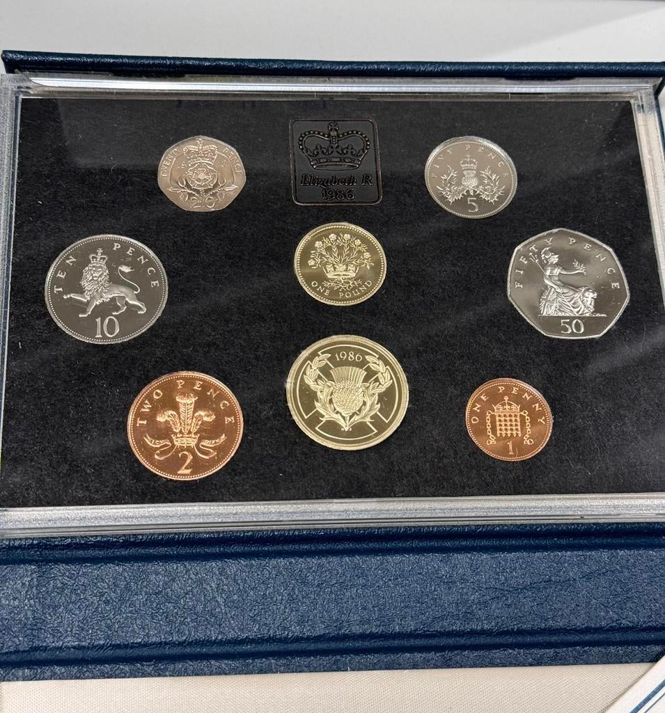 Royal Mint 1986 United Kingdom UK Proof Coin Collection Set, Ophalen of Verzenden, Overige landen, Setje