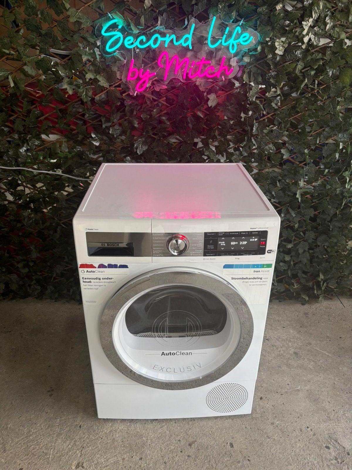 Bosch 9kg WiFi HomeProfessional AutoClean, Ophalen, Overige typen, 8 tot 10 kg, Refurbished