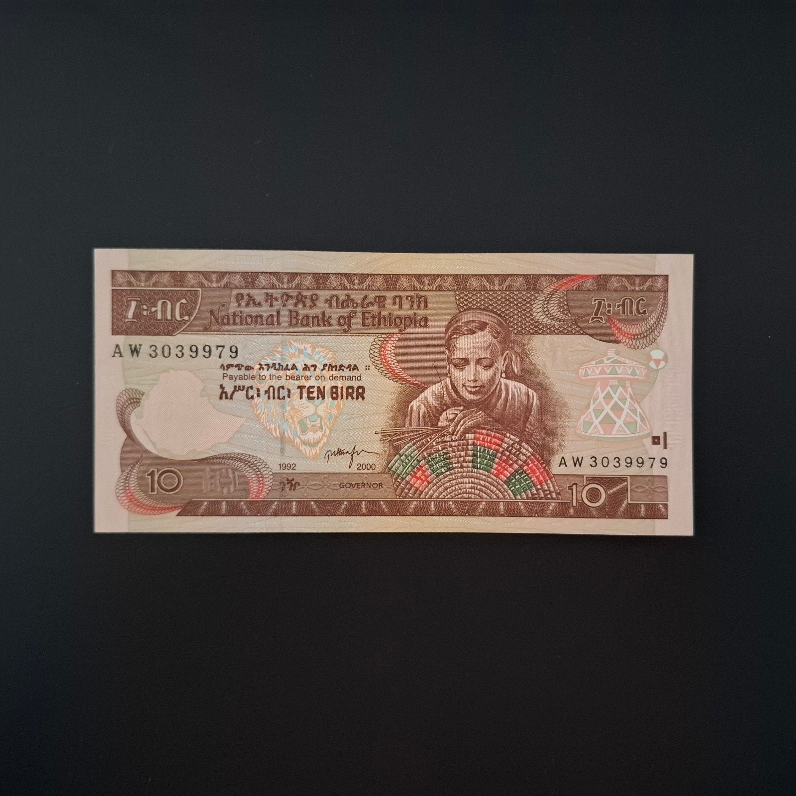 10 birr Ethiopië #028, Ophalen of Verzenden, Overige landen, Los biljet