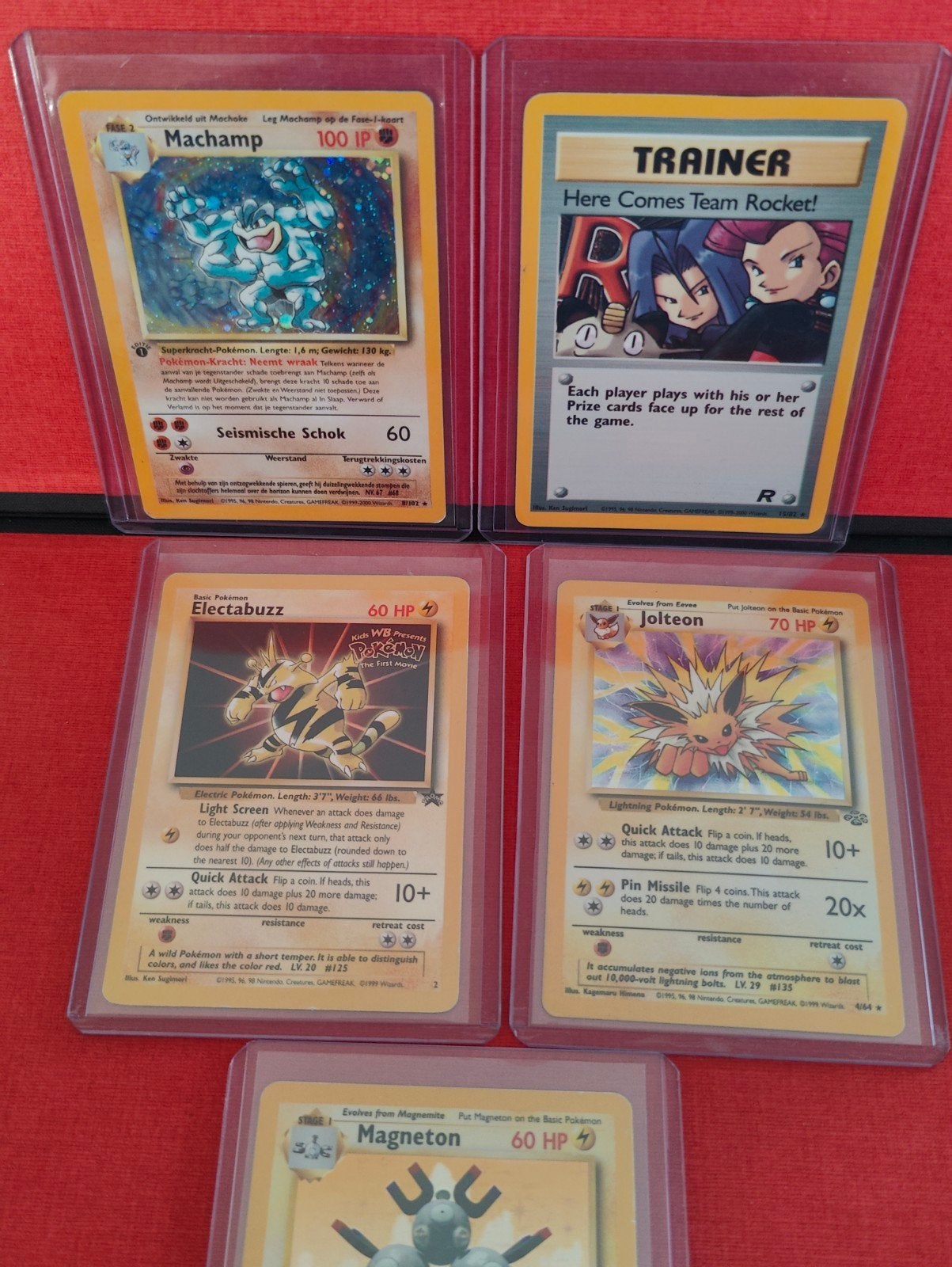 Pokemon kaarten Holo Machamp en andere ️1999 First edition, Hobby en Vrije tijd, Verzamelkaartspellen | Yu-gi-Oh!, Zo goed als nieuw