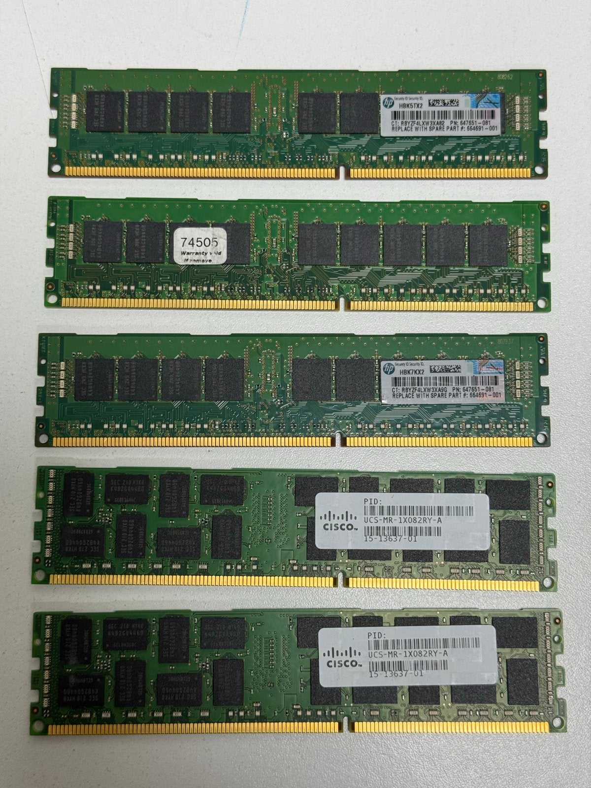 Diverse RAM Geheugenmodules - DDR3 en DDR4, Computers en Software, RAM geheugen, Gebruikt, Server, DDR3, Ophalen of Verzenden