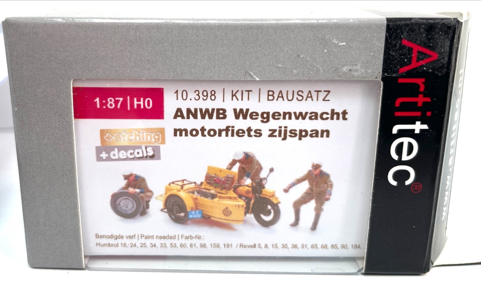 Artitec ANWB Wegenwacht motor zijspan + figuren schaal 1:87, Ophalen of Verzenden, Nieuw, Overige typen, Overige merken