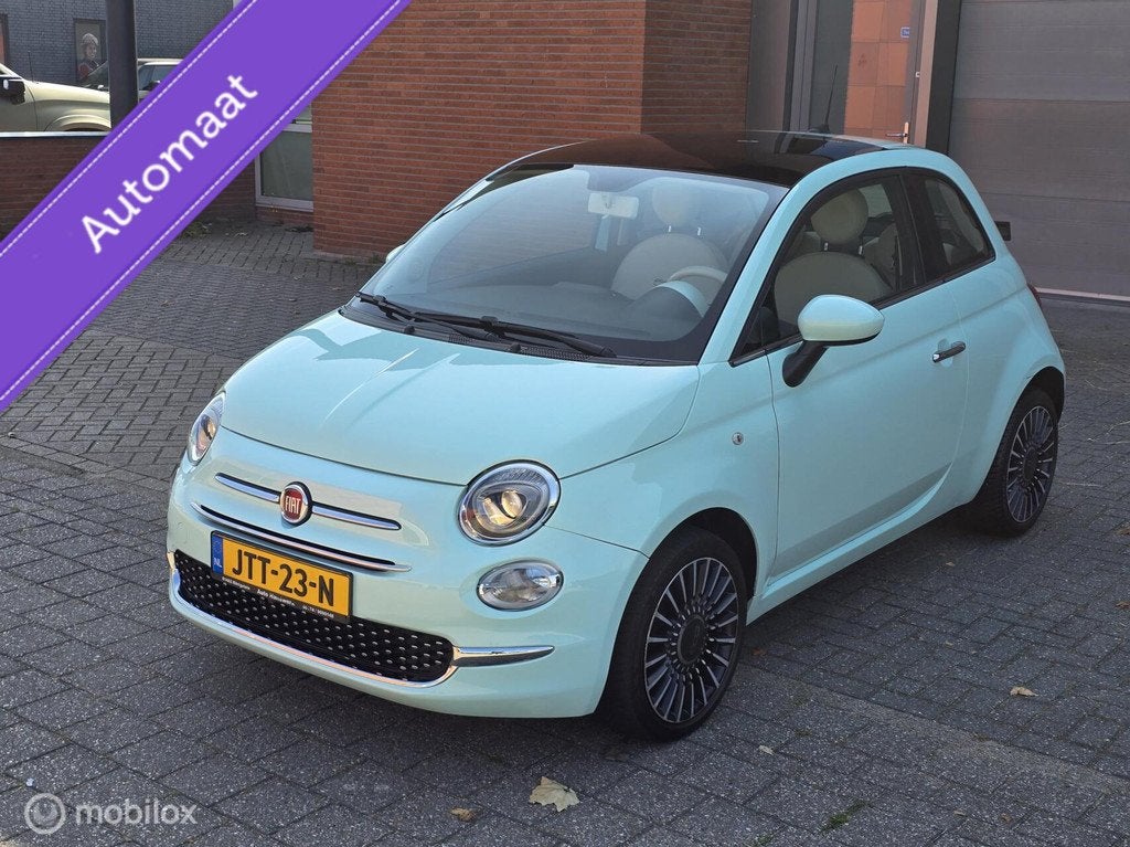 Fiat 500 1.2Lounge✅️Automaat✅️Apk✅️Airco✅️Pa, Auto's, Stof, Gebruikt, 4 cilinders, 4 stoelen