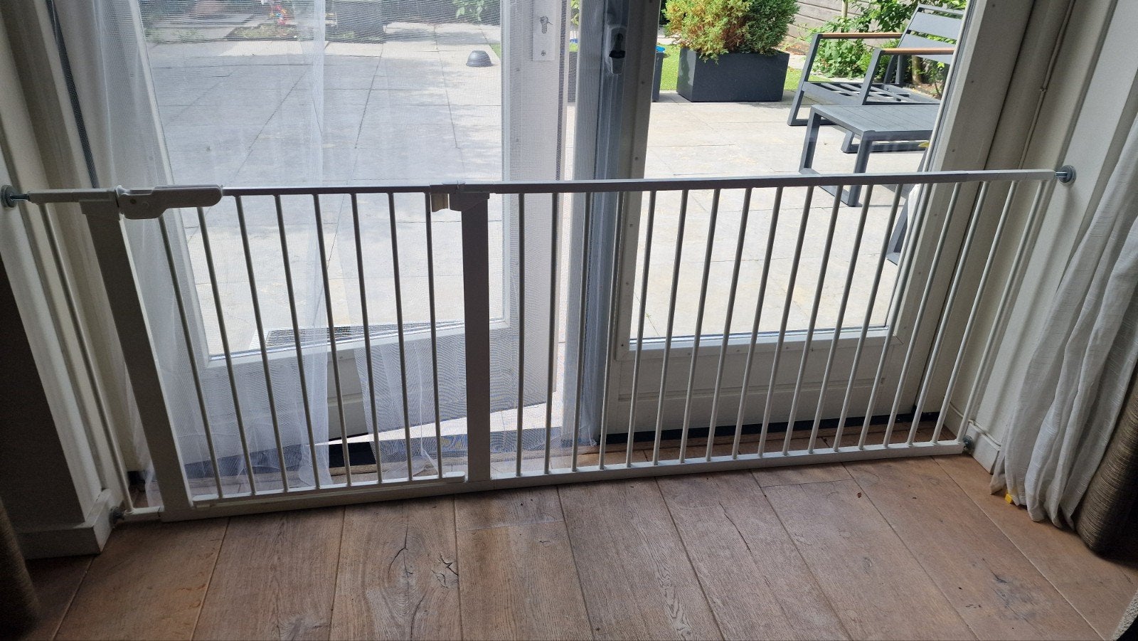 BabyDan Premier Traphekje 73.5- 206 cm wit, Ophalen, Zo goed als nieuw, Metaal of IJzer, 115 cm of meer