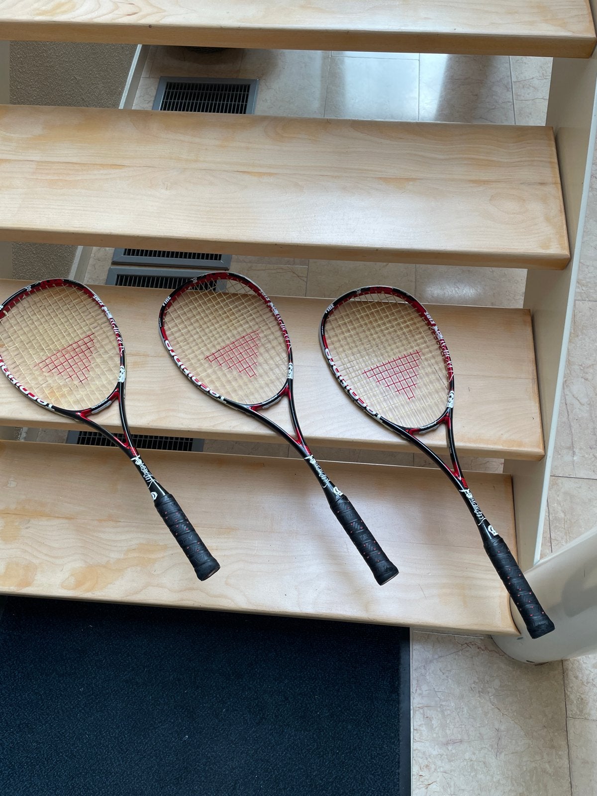 3x Tecnifibre Supreme Fire squash racket, Sport en Fitness, Ophalen of Verzenden, Zo goed als nieuw, Racket, L2