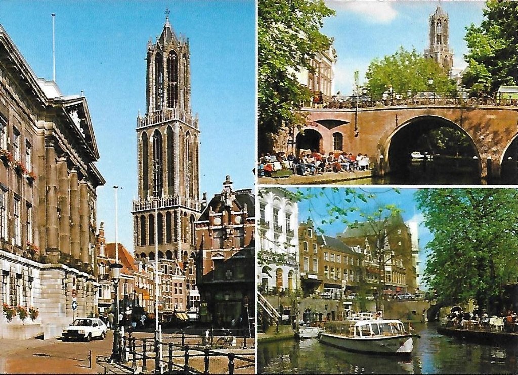 Utrecht Stadhuisbrug Gelopen Ansichtkaart ( A981 ), Ophalen of Verzenden, 1980 tot heden, Gelopen, Utrecht