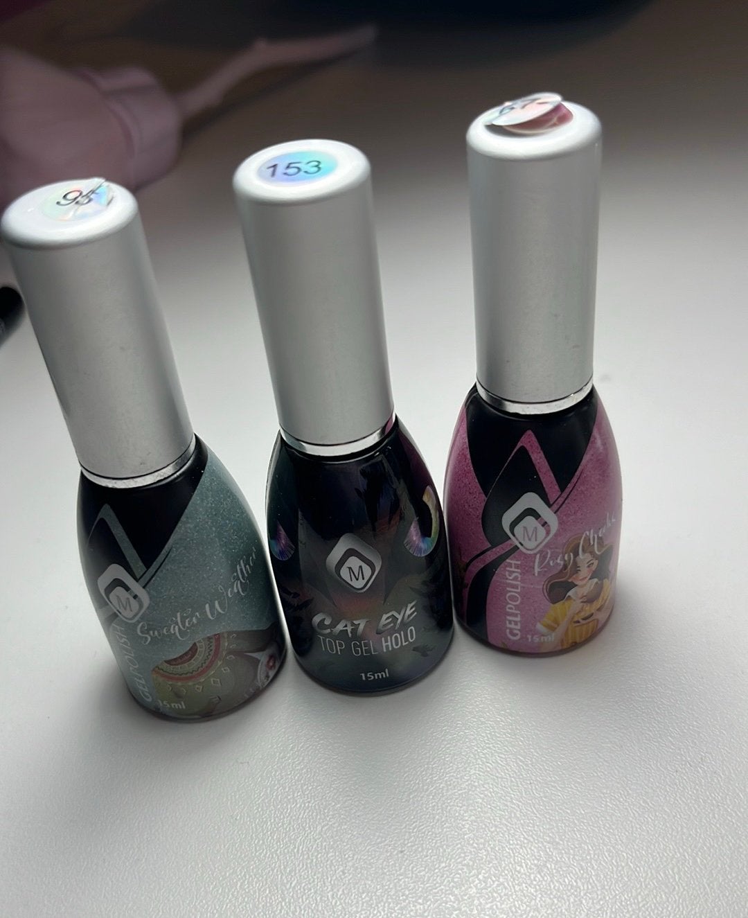 Magnetic nail design gelpolish en top coat, Ophalen of Verzenden, Zo goed als nieuw, Overige kleuren, Handen en Nagels